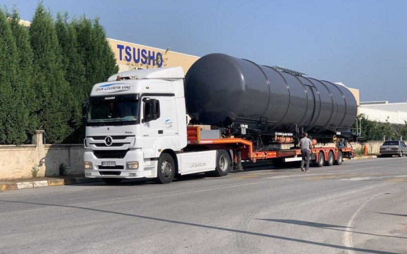 16 METRE UZUNLUK 4 METRE ÇAP TANK VAGON TAŞIMA